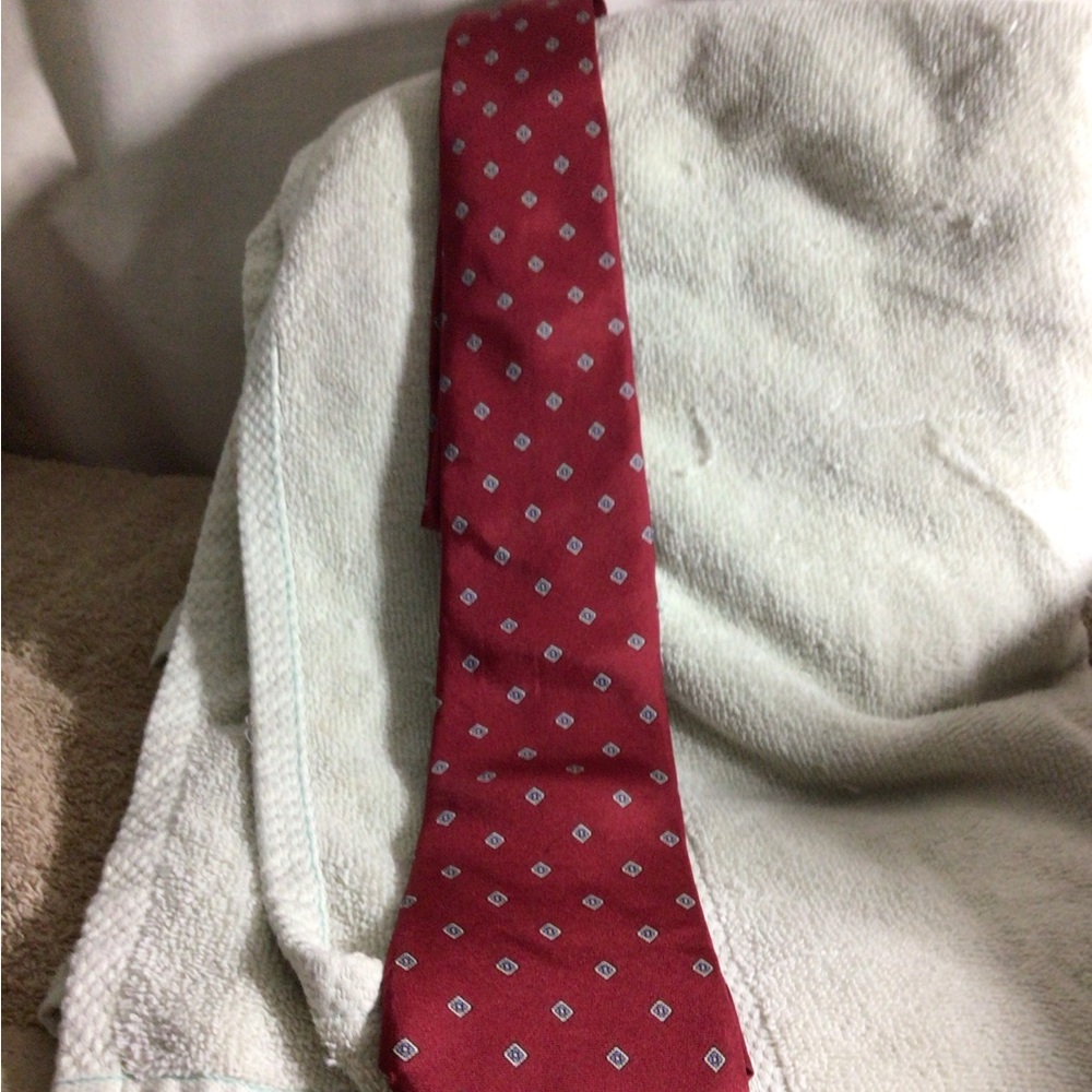 Men's Red Micro-Pattern Silk Tie